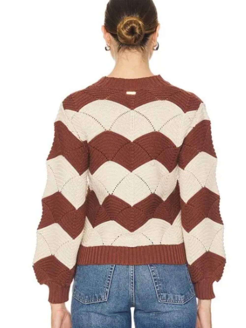 Cleobella Kori Organic Cotton Scallop Stitch Sweater | Size XS - Picture 3 of 7